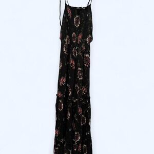 Free People black floral maxi dress